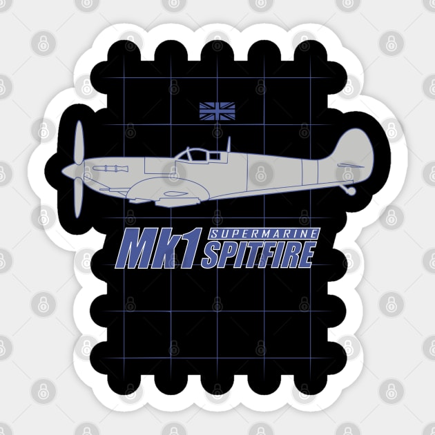 WW2 Spitfire Sticker by TCP